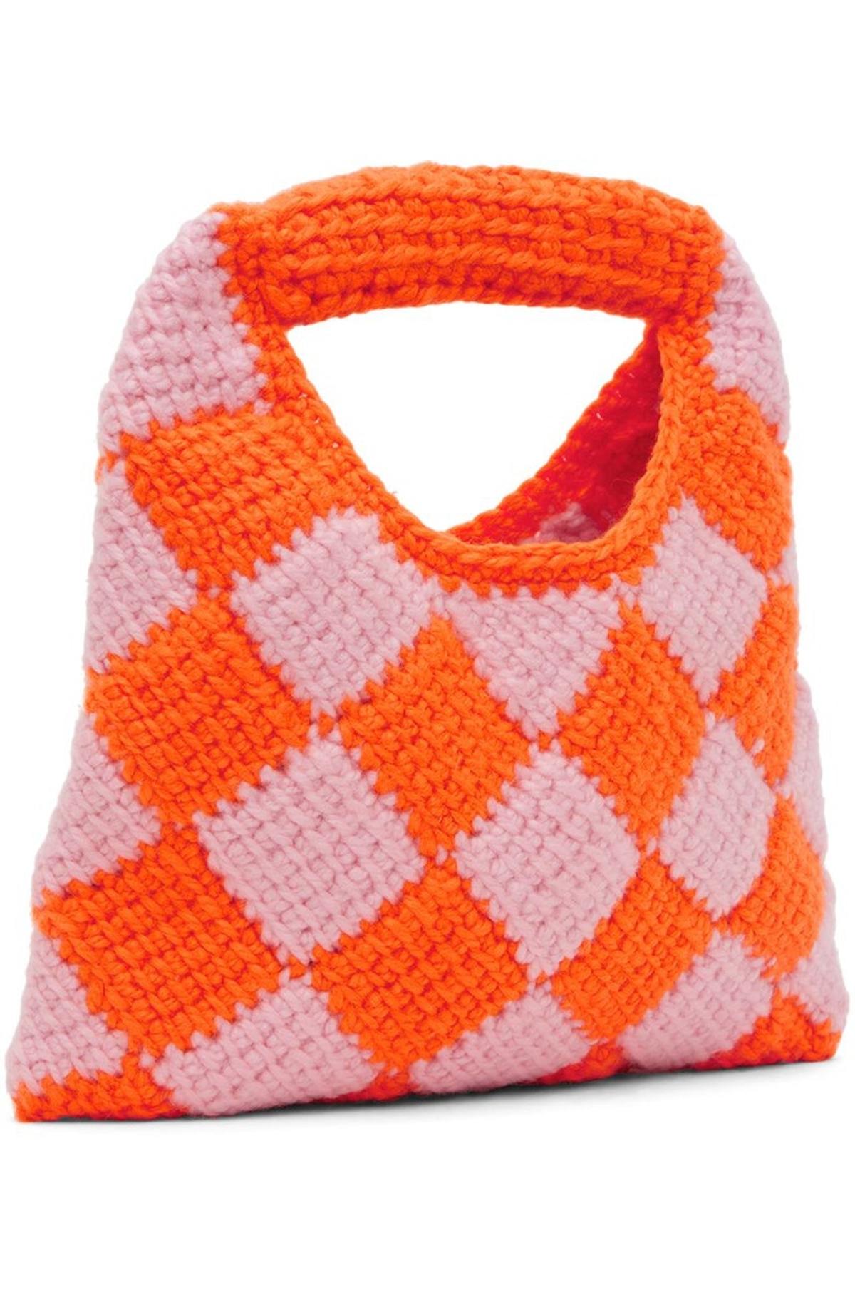 Marni Kids Orange & Pink Crochet Diamond Bag | Garmentory
