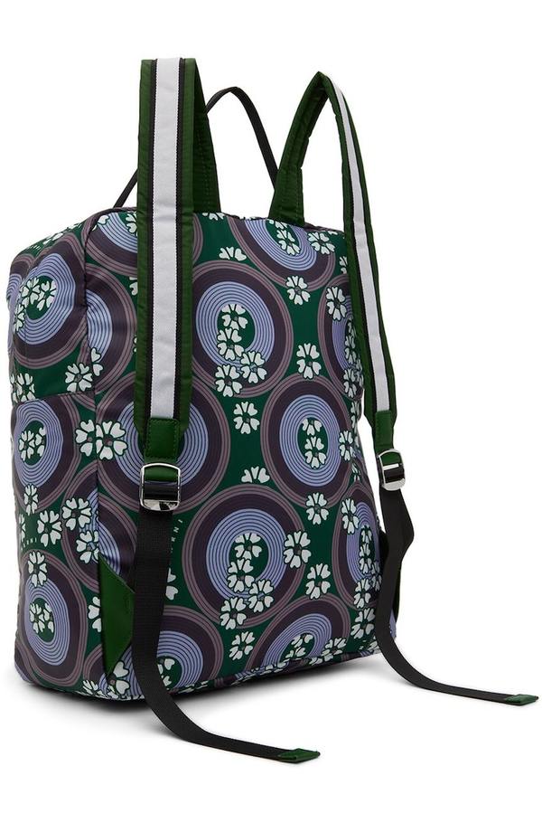 Marni Kids Purple & Green Allover 70s Circles Backpack  display picture 1