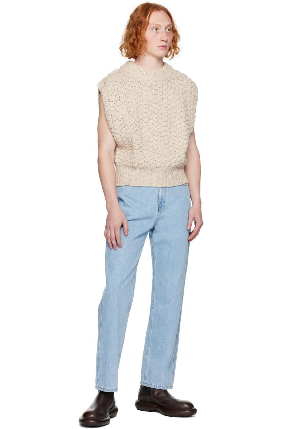 AMOMENTO Blue Straight Fit Jeans - Light Blue | Garmentory