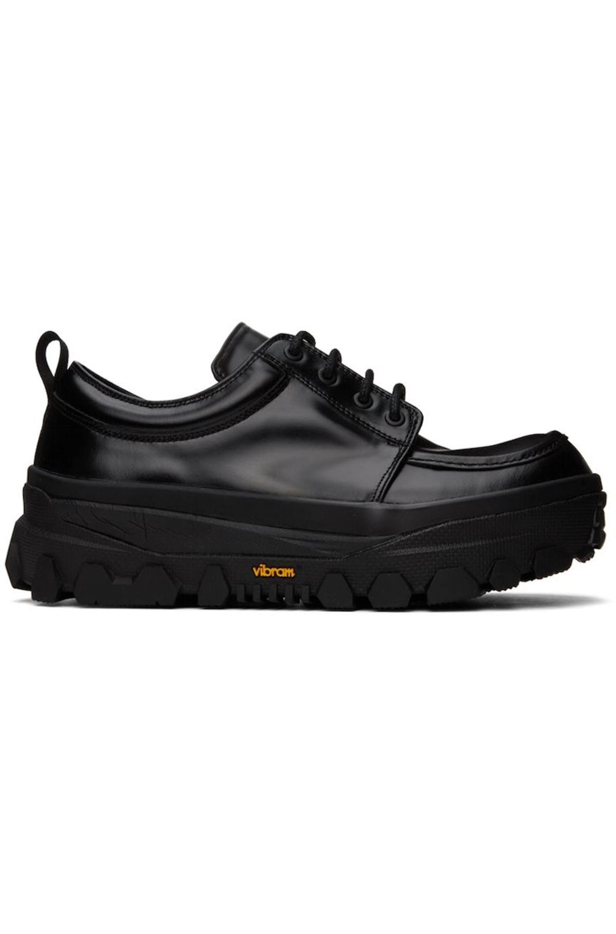 AMOMENTO Lace-Up Loafers - Black | Garmentory
