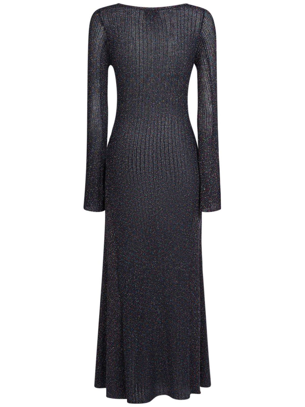 Sparkle Rib Knit Long Sleeve Maxi Dress | Garmentory
