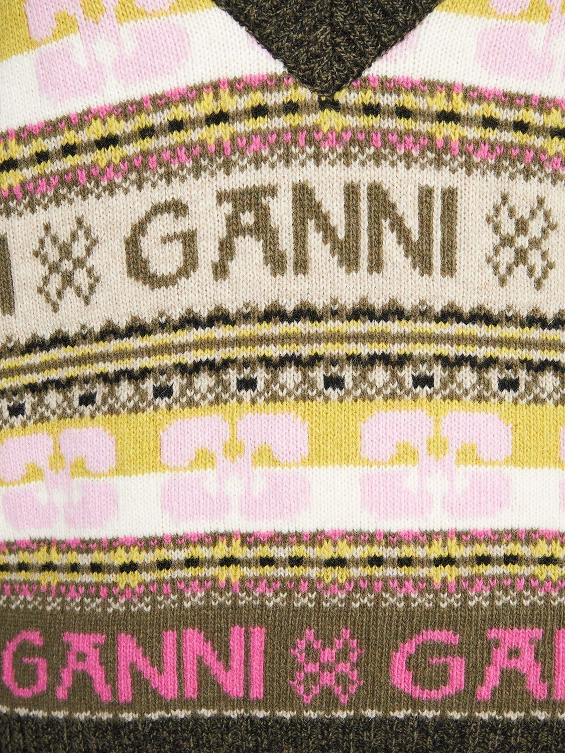 Black & White Woven Logo Wool Vest main image 1