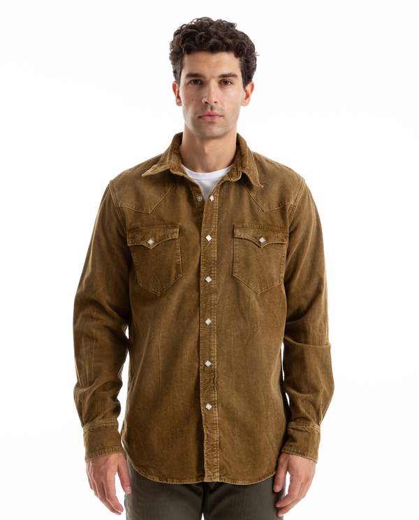 RRL Corduroy Buffalo Workshirt - Tan | Garmentory