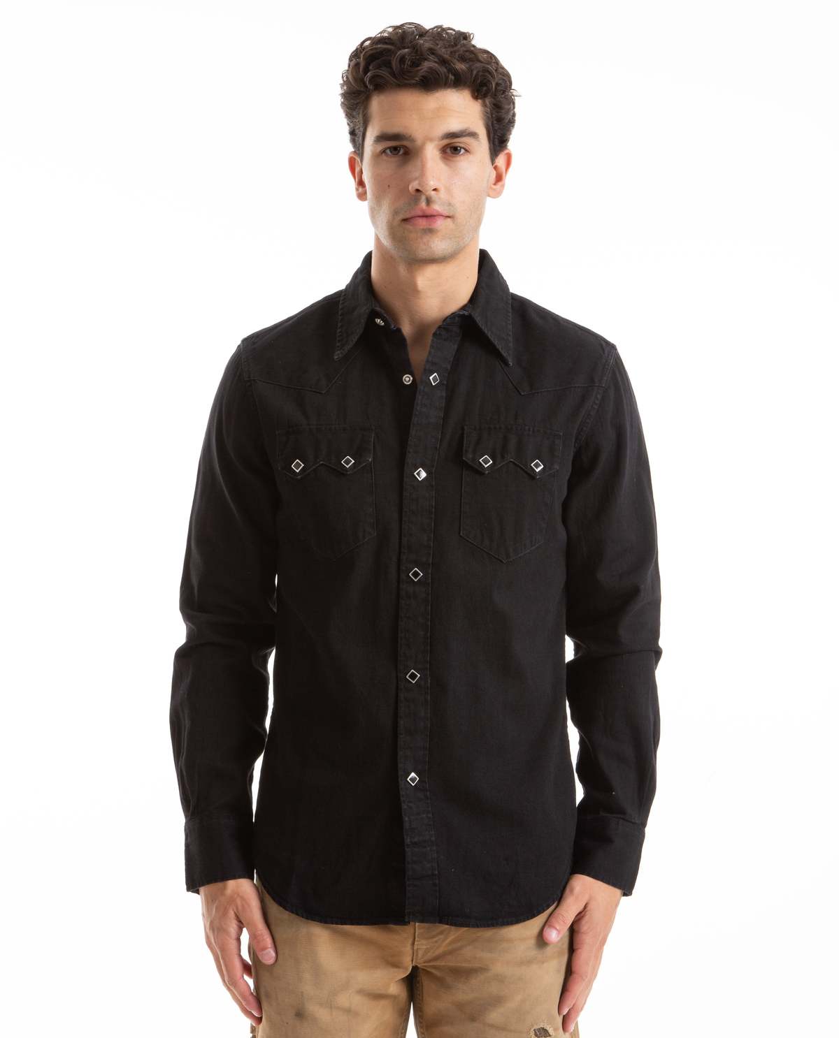 RRL Denim Sawtooth Western Shirt | Garmentory