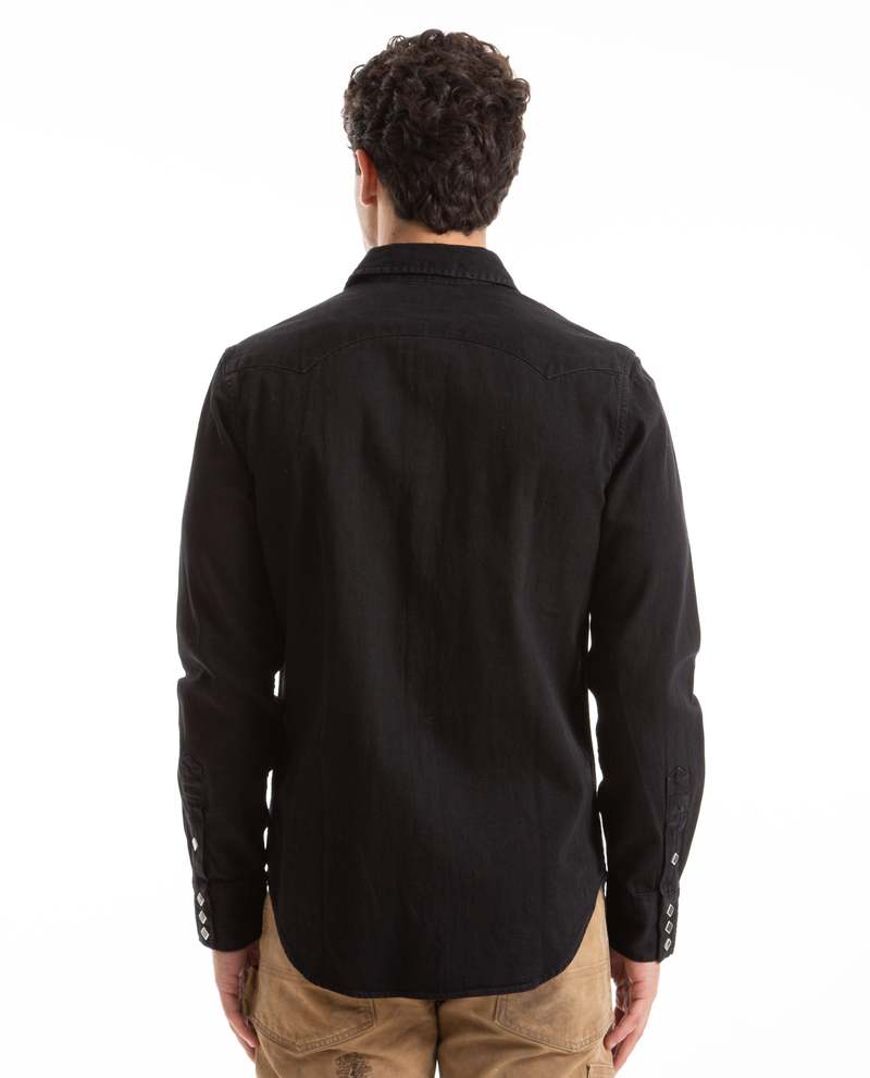 RRL Denim Sawtooth Western Shirt | Garmentory