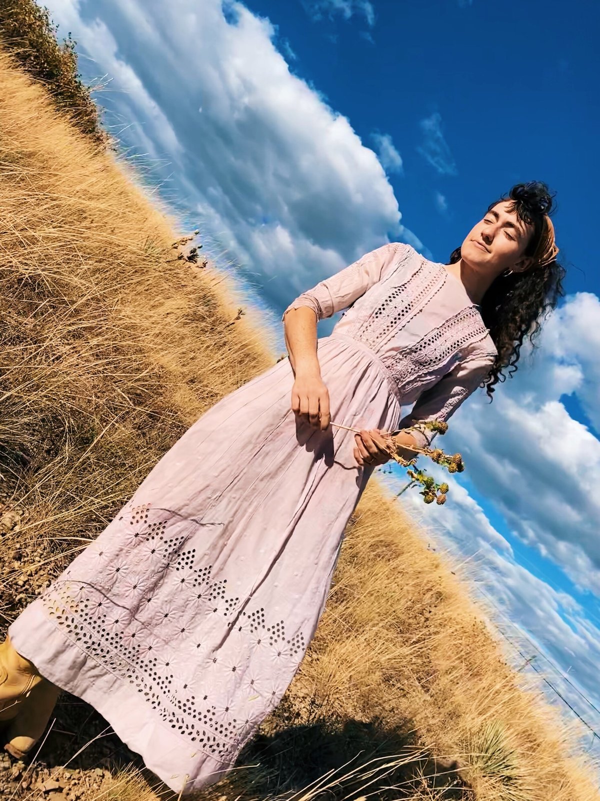 ANTIQUE EDWARDIAN LAVENDER LAWN DRESS XXSXS | Garmentory