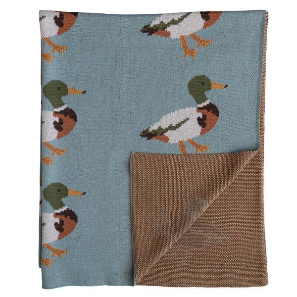 Creative CoOp Cotton Knit Baby Blanket Mallards Garmentory