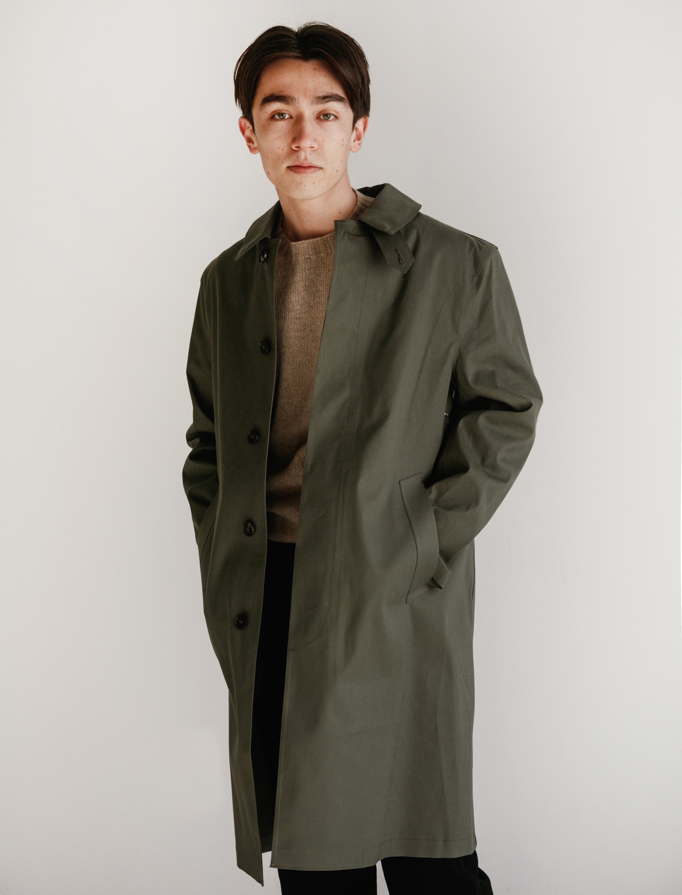 Mackintosh Bonded Cotton Mac Grape Leaf Garmentory