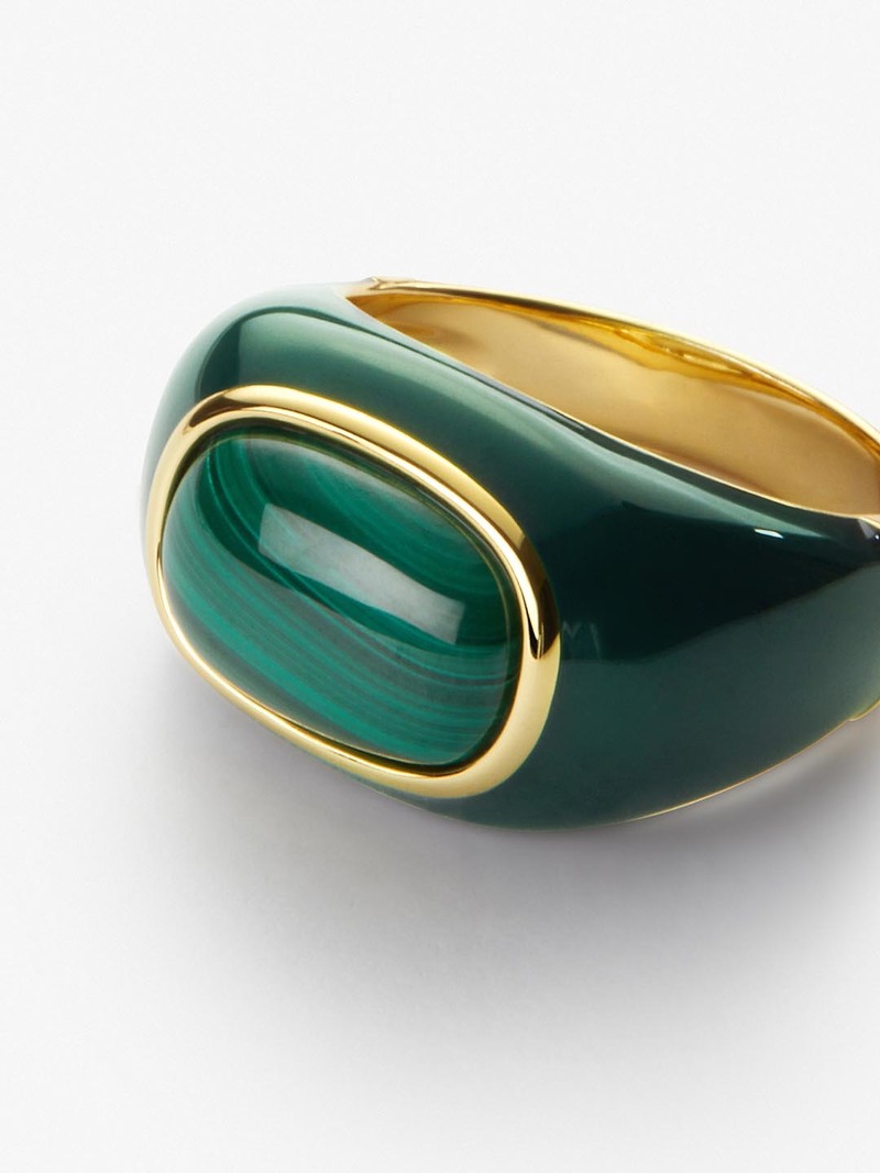 Ana Luisa Statement Ring Lennon Malachite - Main Image
