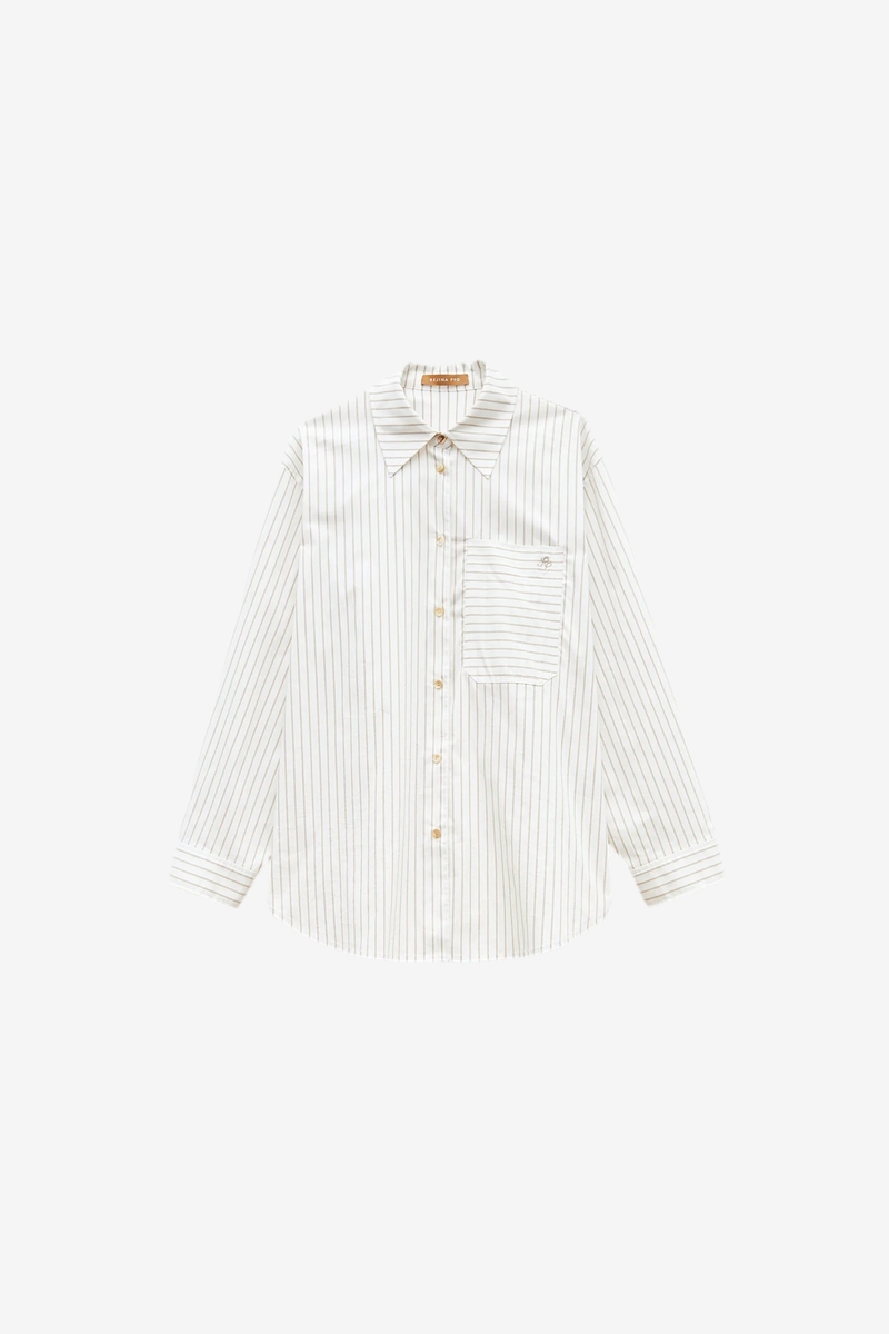 Rejina Pyo Caprice Cotton Blend Shirt - Stripe | Garmentory