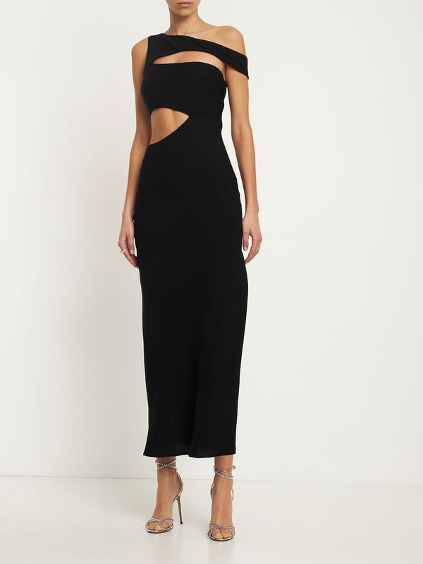 Staud Prysmatic Cutout Long Dress - Black | Garmentory