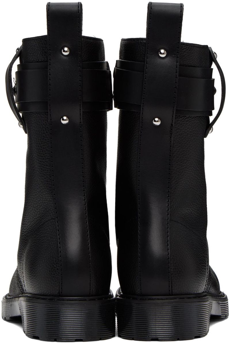 JW Anderson Black Padlock Combat Boots | Garmentory