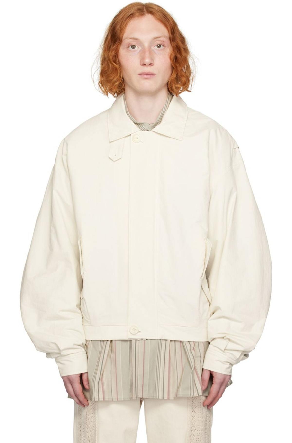 AMOMENTO Off-White Padded Jacket | Garmentory