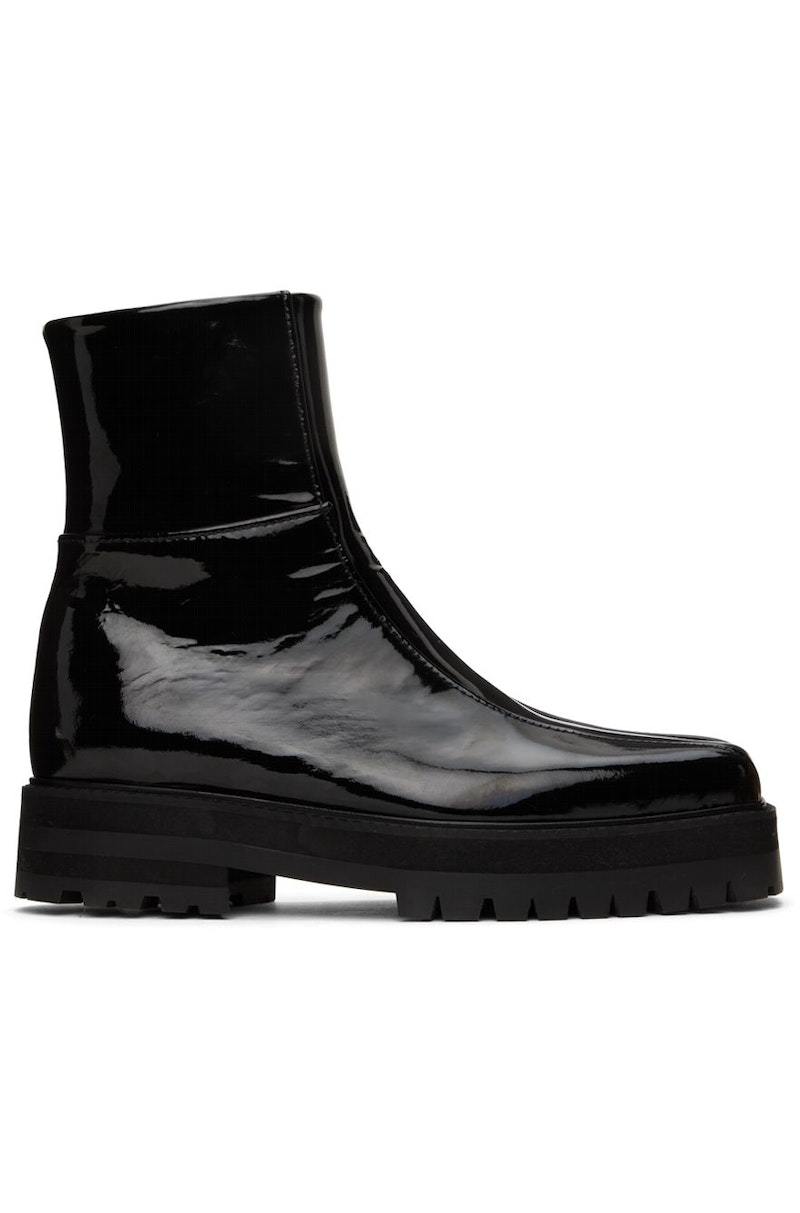 Ernest W. Baker Black Platform Zipped Boots | Garmentory
