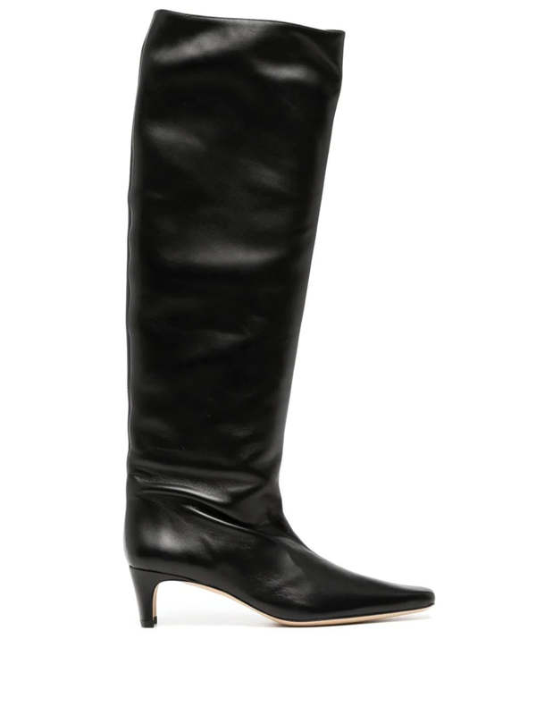 Staud Wally Boot In Leather - Black 