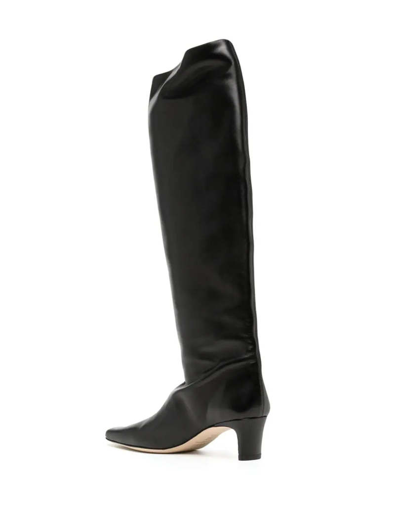 Staud Wally Boot In Leather - Black 