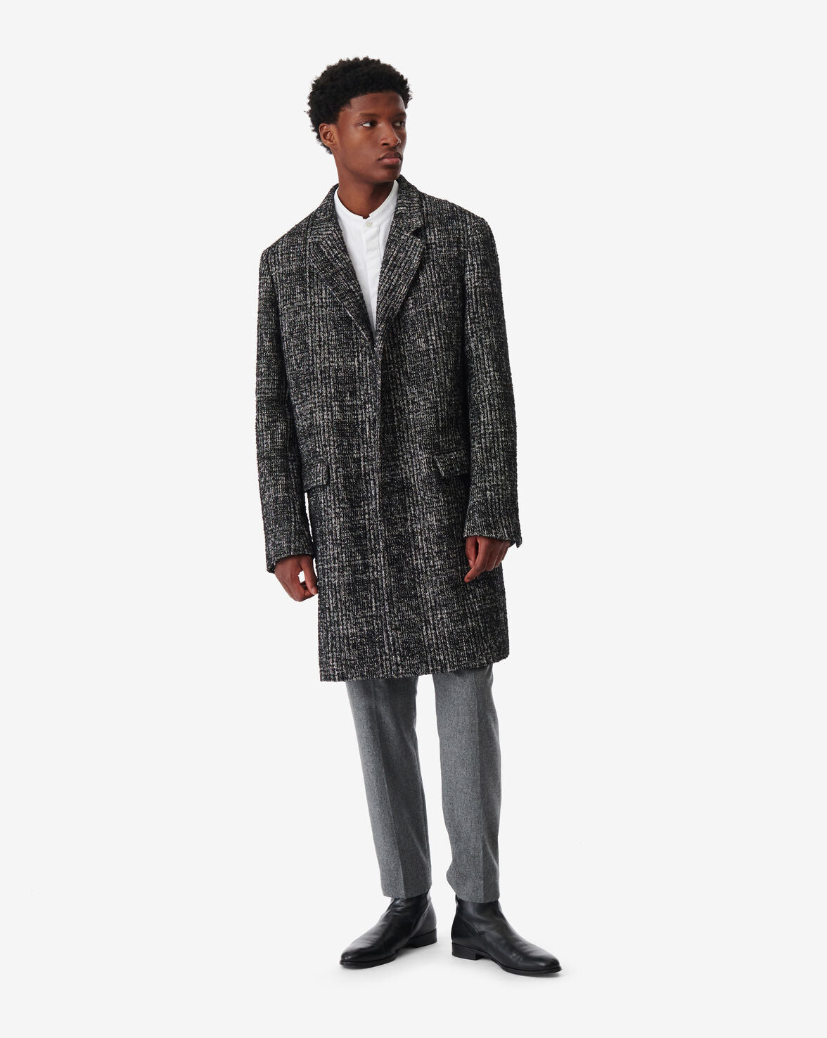 IRO Cavlon Coat Black/White Garmentory