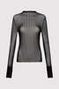 St. Agni Fine Pleat Long Sleeve Top - Black - Thumbnail 4