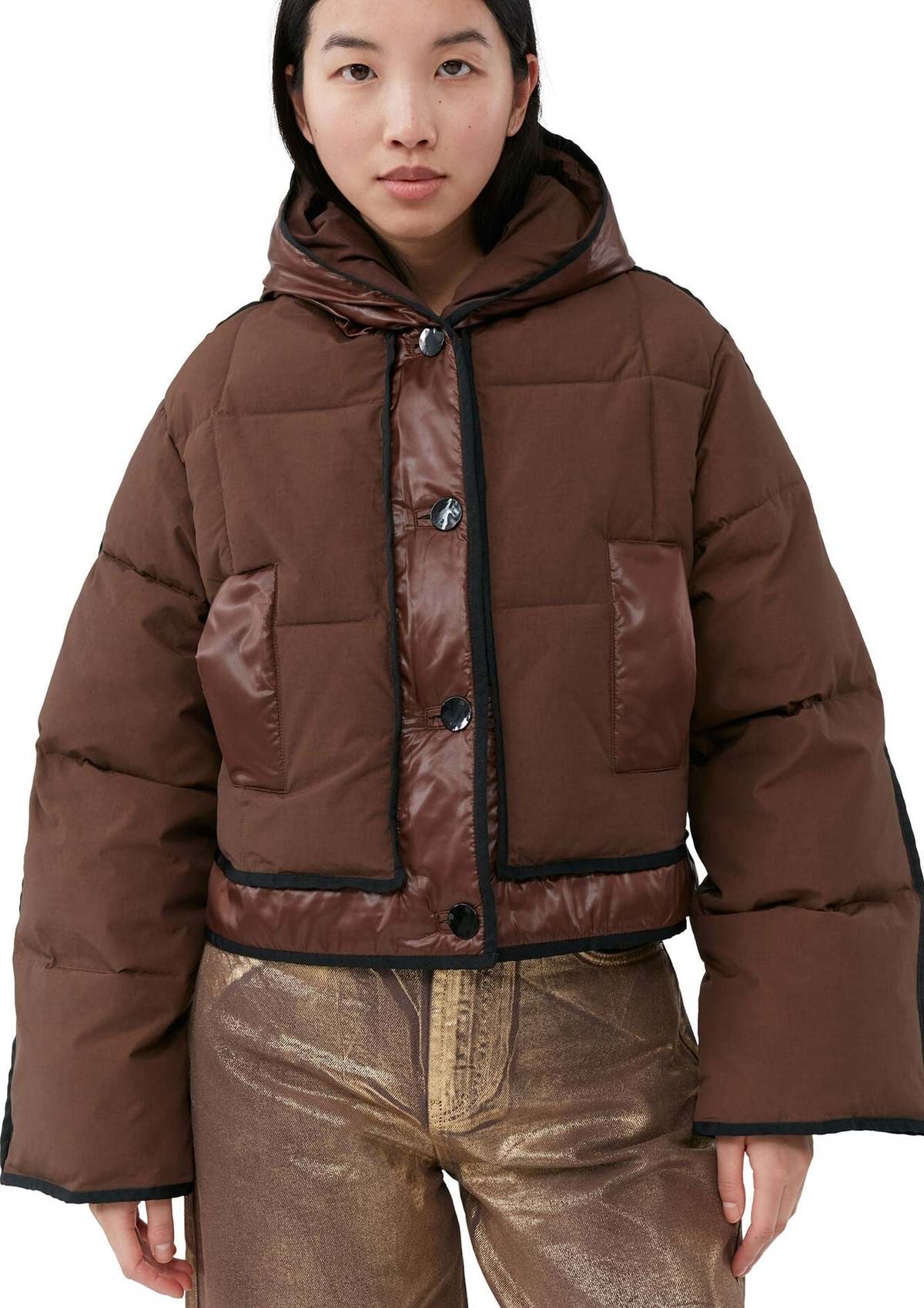 最終値下げ ガニー MIX PUFFER HOODED SHORT JACKET 最終値下げ ガニー MIX PUFFER HOODED SHORT JACKET - メルカリ