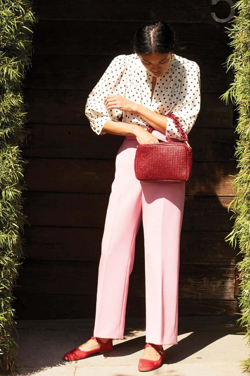 Clare V. Marisol - Oxblood Diagonal Woven