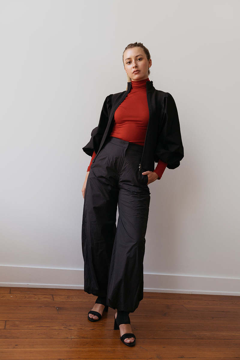 AMOMENTO Balloon Banding Pants - Black | Garmentory