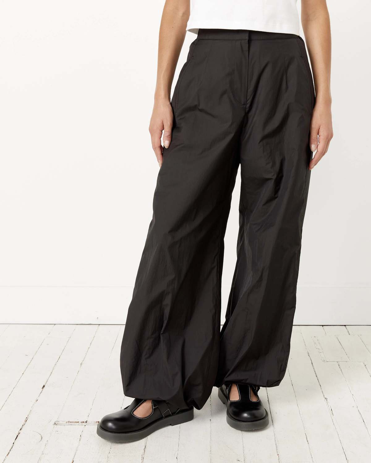 【Anyone more】Hered Banding Wide Balloon Pants Cotton wide banding balloon pants 3C - UNAIDUN | 60% - Asian