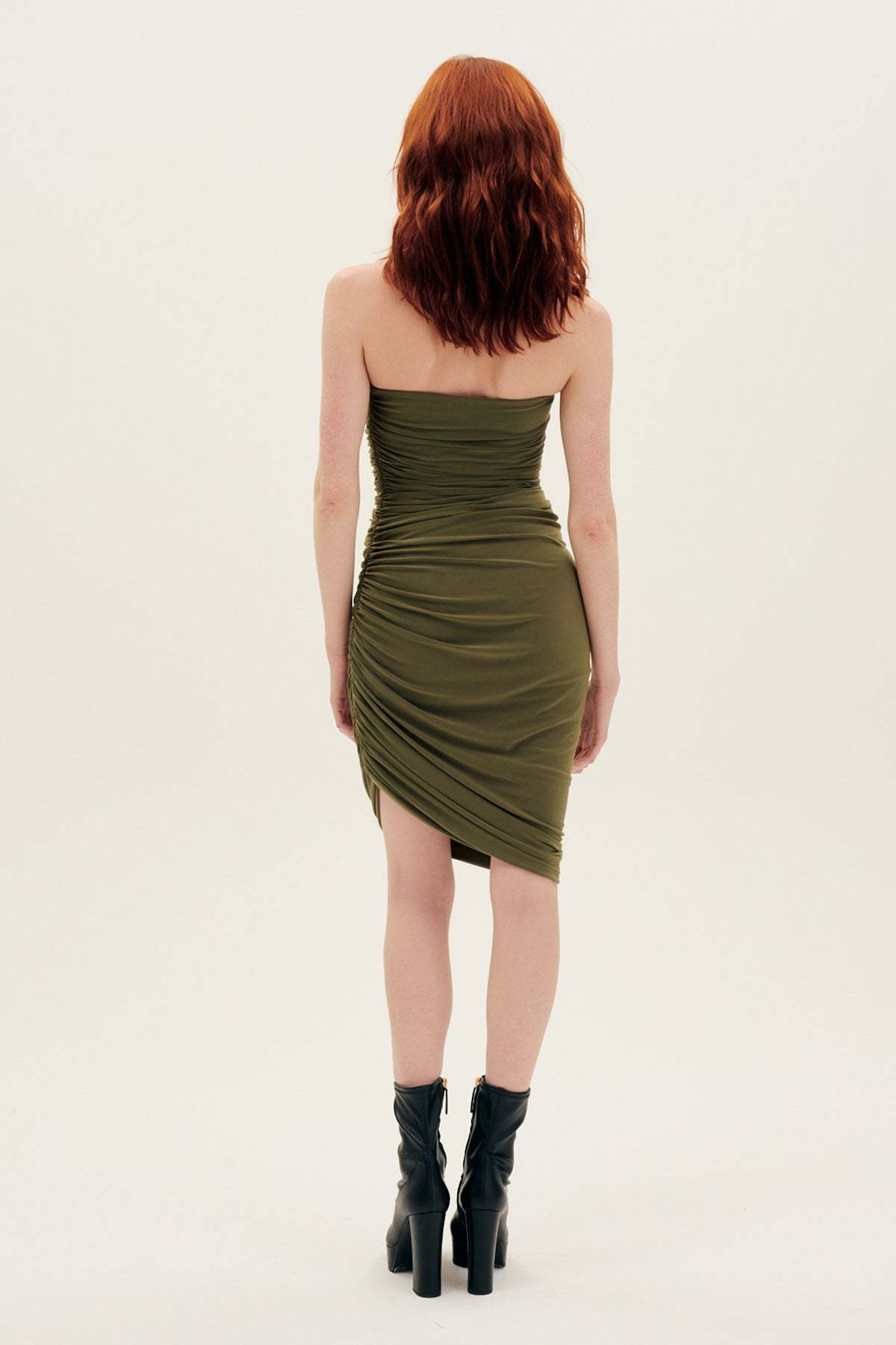 norma kamali diana dress mini Norma Kamali Strapless Diana Pickleball Dress