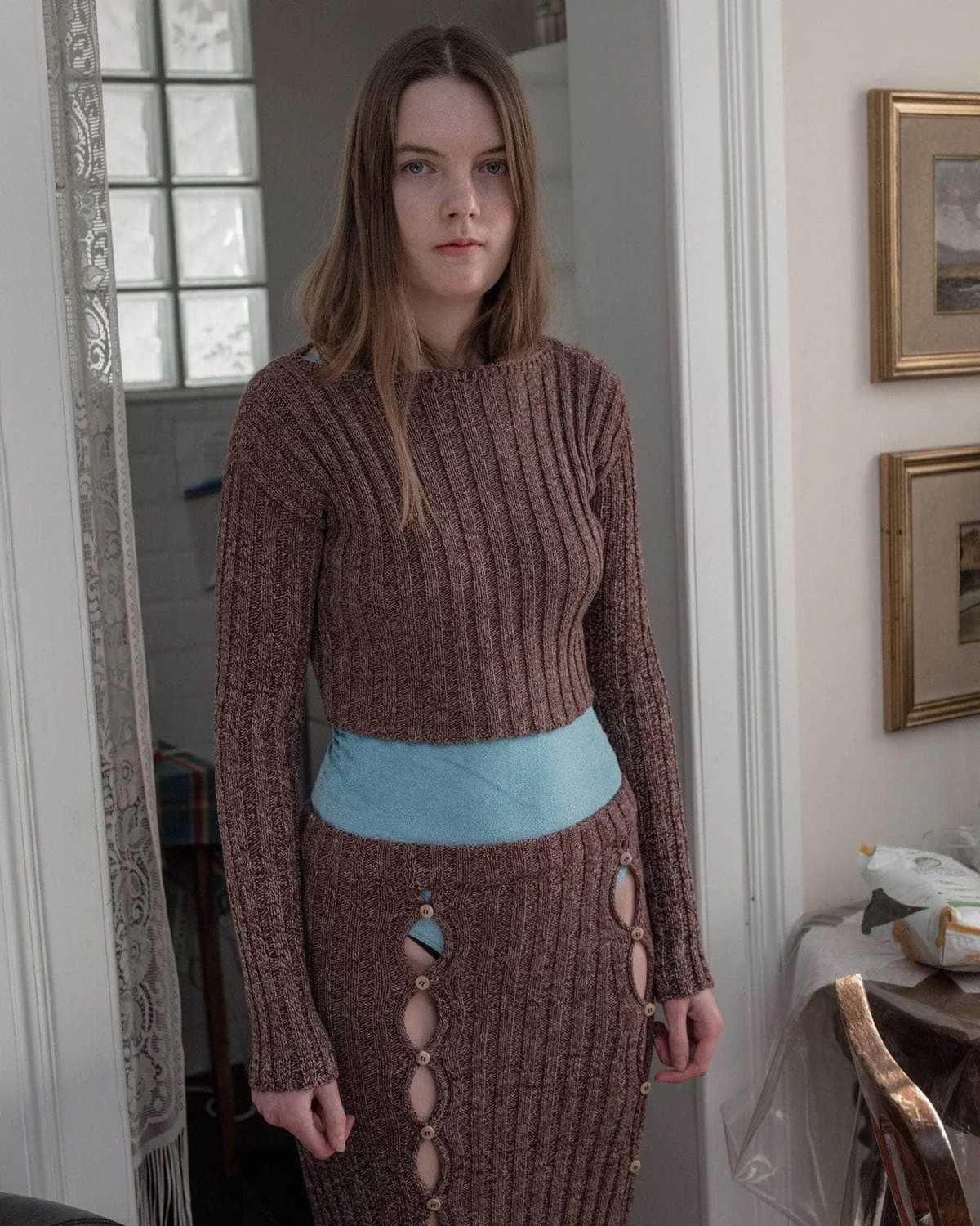 Baserange Macau Cardigan - Burgundy Melange | Garmentory