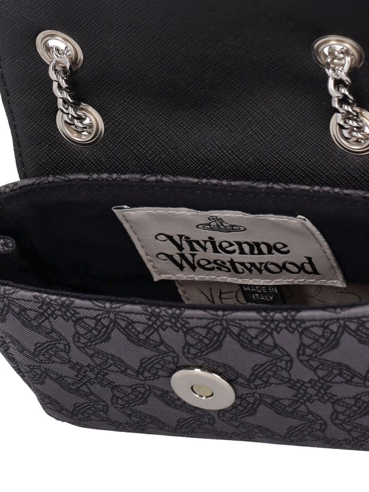 Vivienne Westwood Small Re-jacquard Shoulder Bag - Black