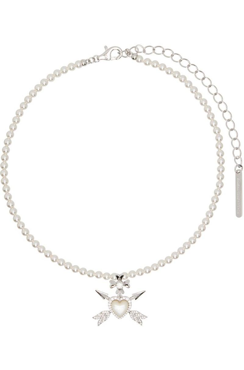 Shushu/Tong YVMIN Edition Shell Heart Double Arrow Necklace