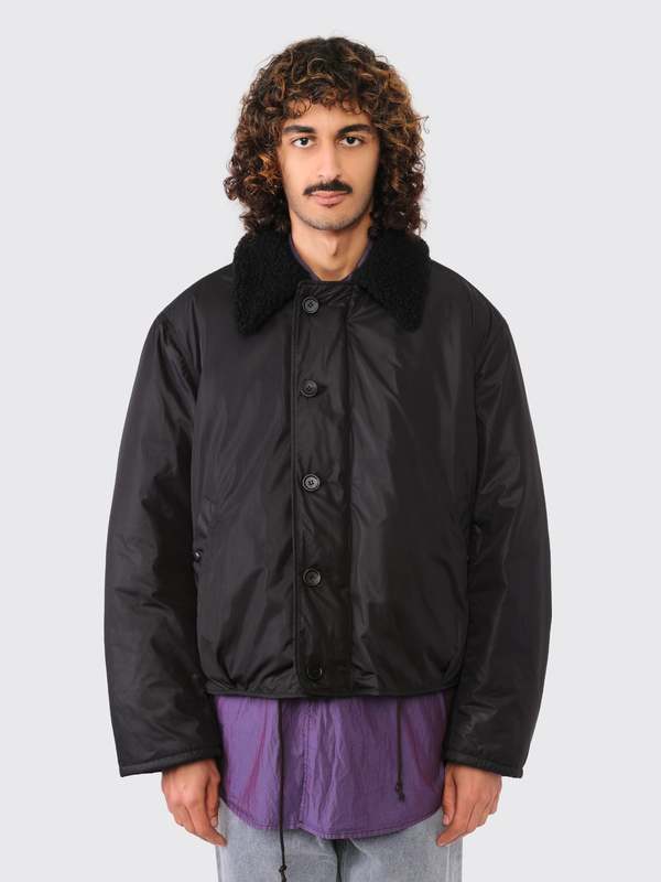 Our Legacy Wax Mirage Tech Grizzly Jacket - Black | Garmentory