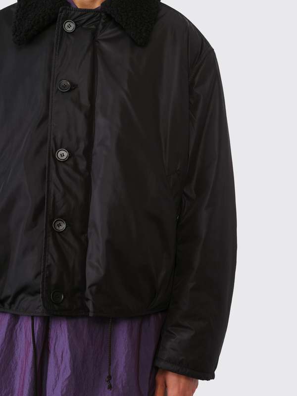 タレントカード OUR LEGACY GRIZZLY JACKET Black Wax 46 Our Legacy - Grizzly Jacket Black Wax Mirage Tech