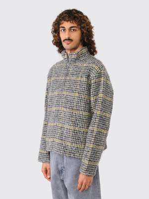 Our Legacy Shrunken Full Zip Polo - Prenzlauer Houndstooth