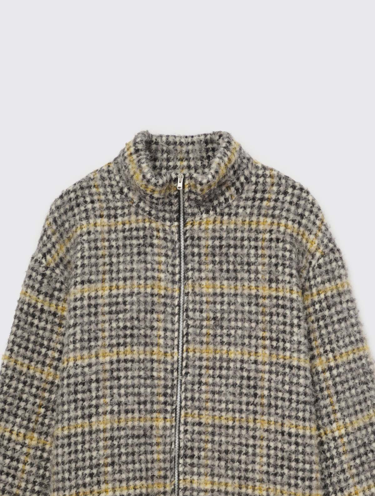 Our Legacy Shrunken Full Zip Polo - Prenzlauer Houndstooth