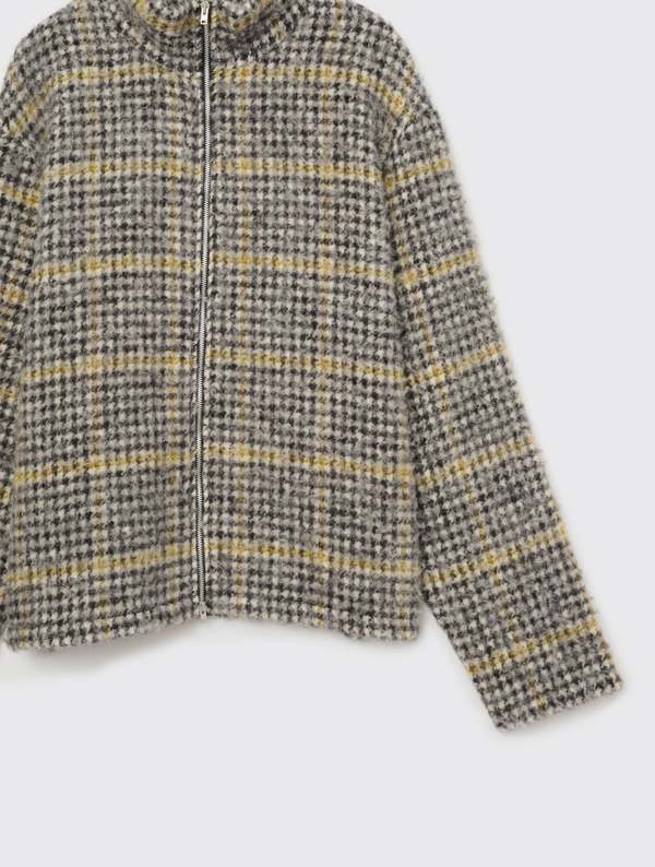 Our Legacy Shrunken Full Zip Polo - Prenzlauer Houndstooth
