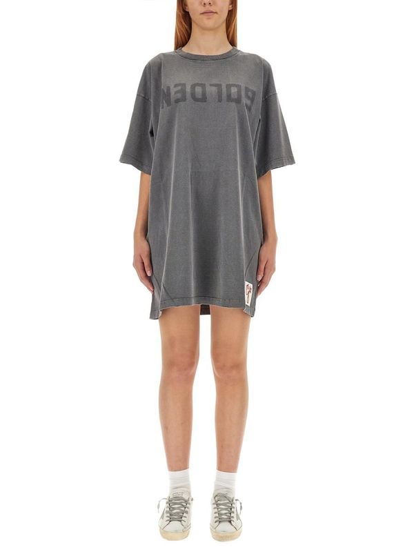 Golden Goose DISTRESSED T-SHIRT DRESS - Grey | Garmentory Golden Goose DISTRESSED T-SHIRT DRESS - Grey | Garmentory