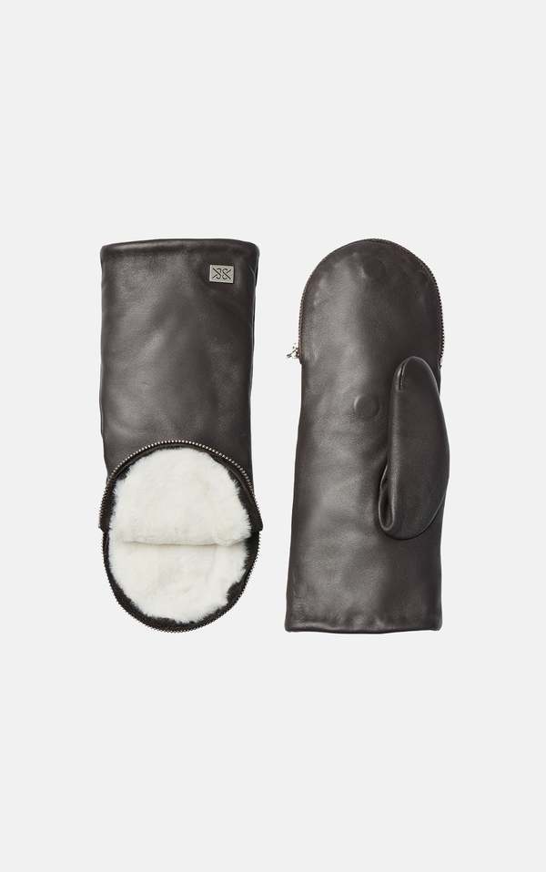 Soia & Kyo Betrice Faux Shearling Lined Gloves - Mushroom