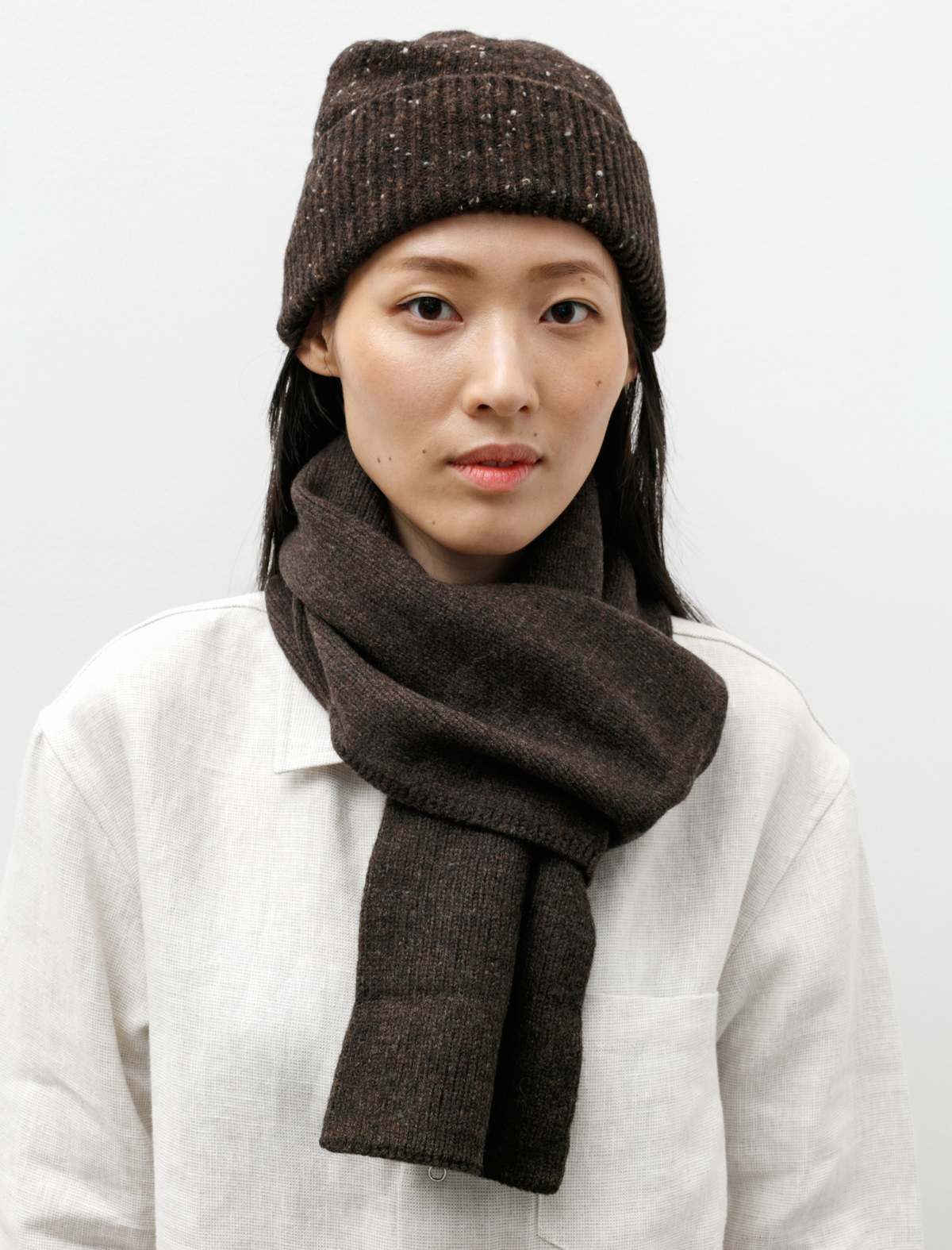 Margaret Howell Soft Donegal Chunky Beanie - Earth | Garmentory