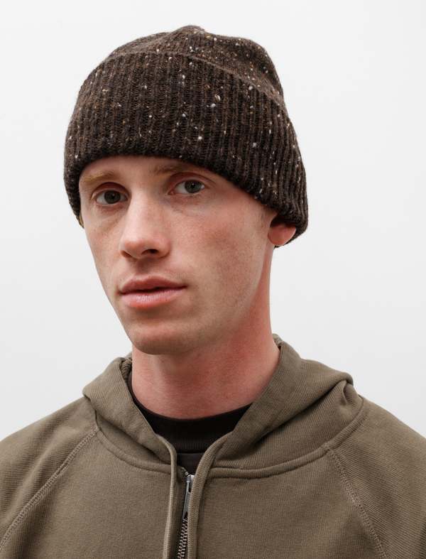 Margaret Howell Soft Donegal Chunky Beanie - Earth | Garmentory