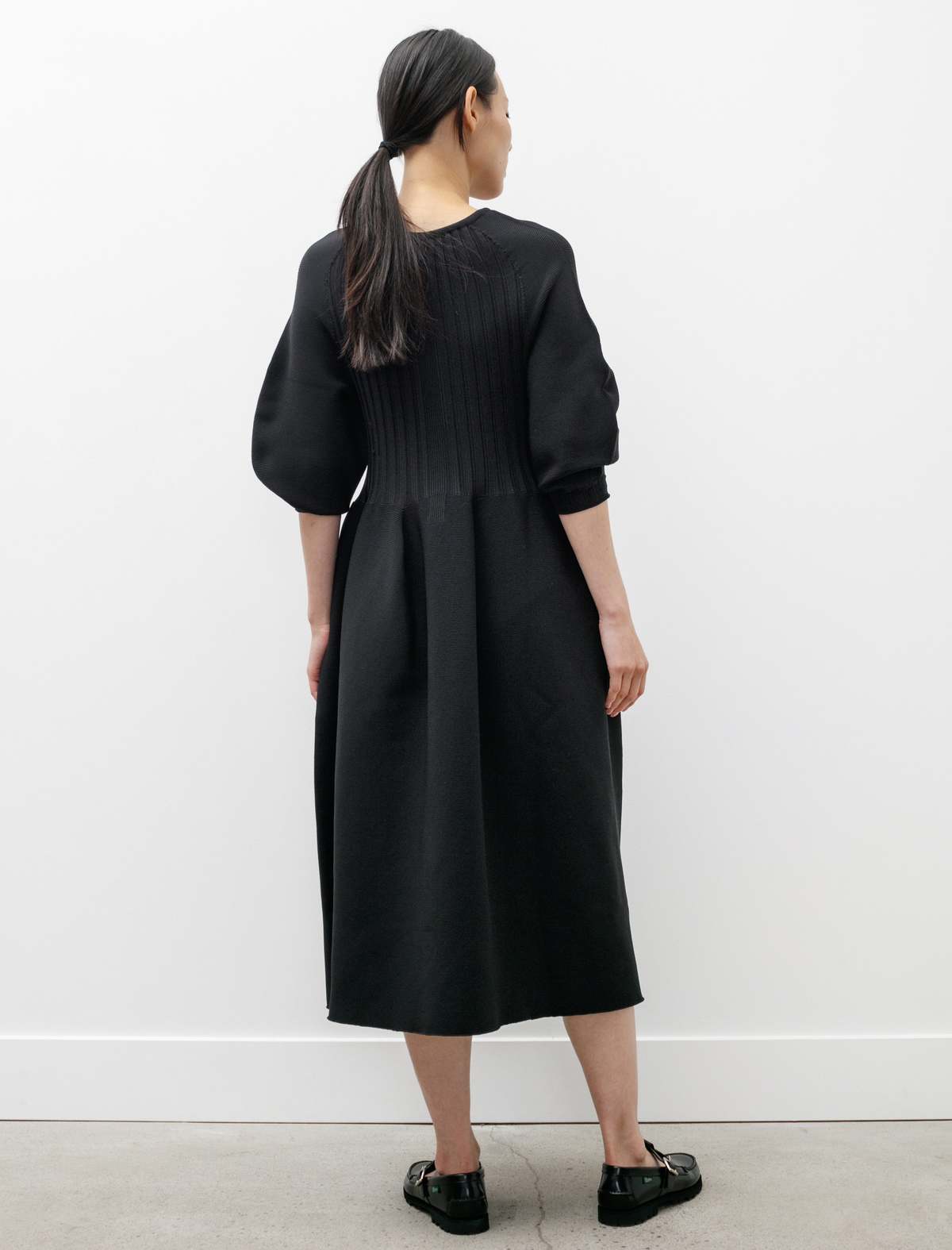 CFCL Pottery Long Puffed Sleeve Dress - Black | Garmentory