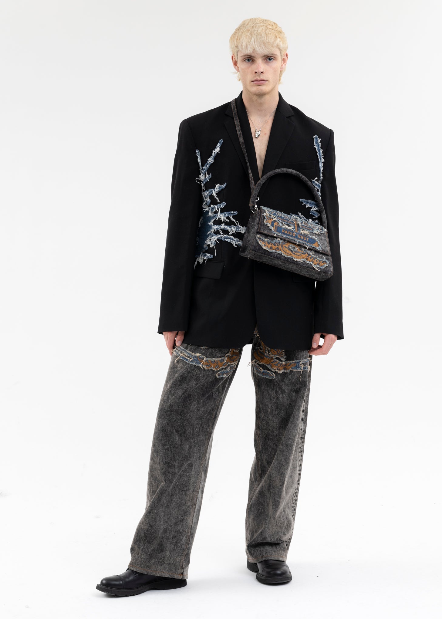 Y/project PARIS BEST SHOULDER BAG - BLACK/BLUE | Garmentory