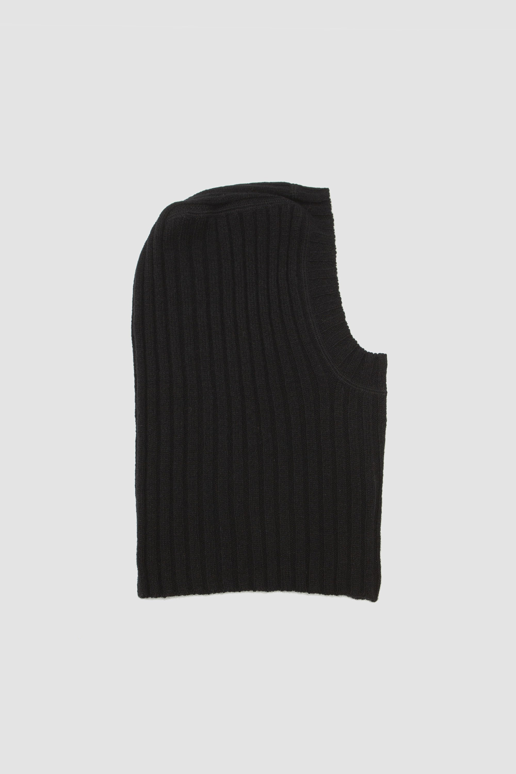 Margaret Howell Ribbed Balaclava - Black | Garmentory