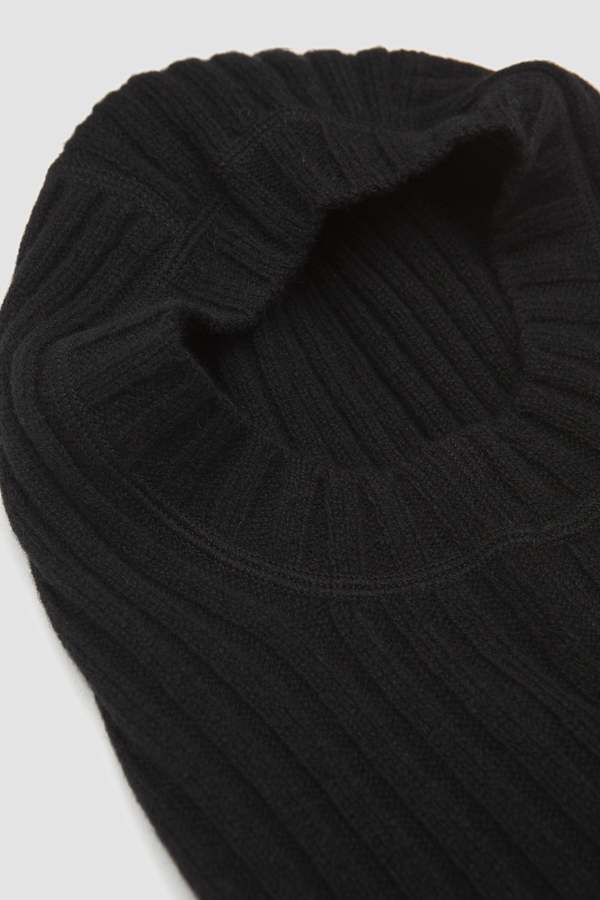Margaret Howell Ribbed Balaclava - Black | Garmentory