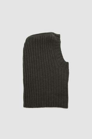 Margaret Howell Ribbed Balaclava - Seaweed | Garmentory