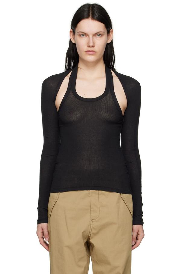 【関税込み】Dion Lee Tシャツ Dion Lee Modular Long Sleeve T-Shirt - Black | Garmentory