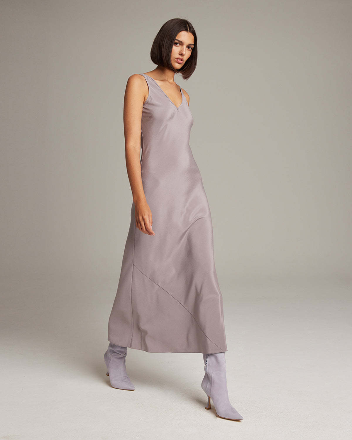 VOZ Double V Slip Dress - Light Lavender - Image 1 of 3