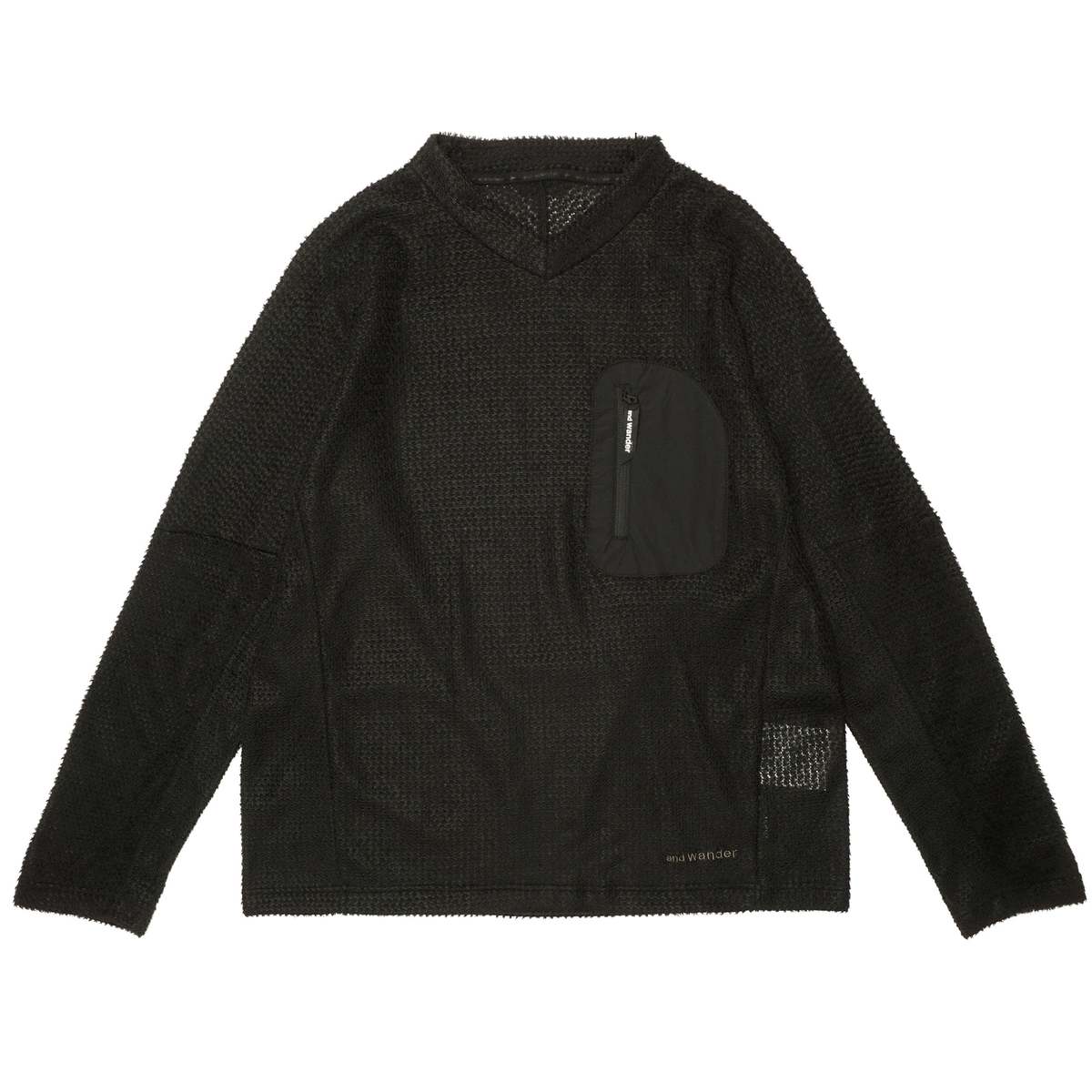 and wander ALPHA DIRECT PULLOVER - BLACK | Garmentory