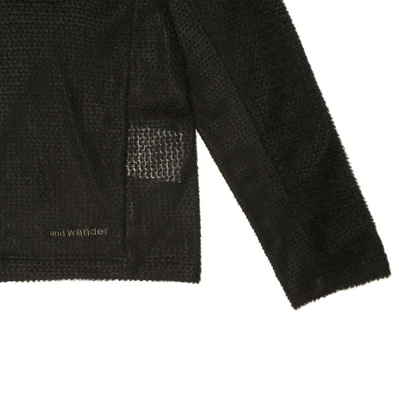 and wander ALPHA DIRECT PULLOVER - BLACK | Garmentory