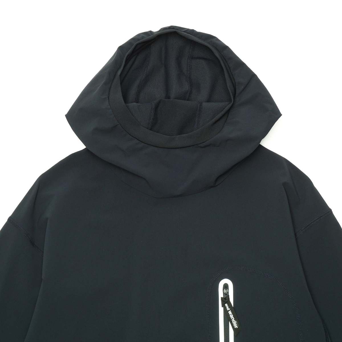 and wander HYBRID WARM POCKET HOODIE - NAVY | Garmentory