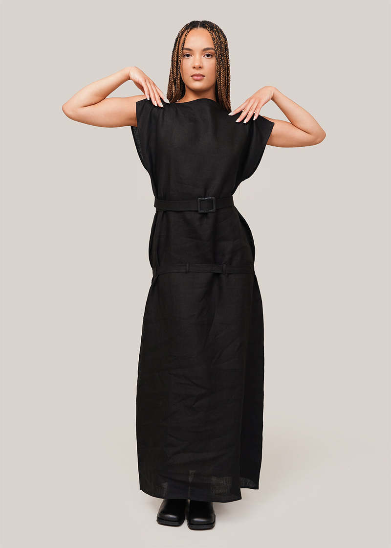 Baserange Leo Dress - Black | Garmentory